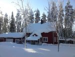 Vinterbild på mitt hus i Tvärålund