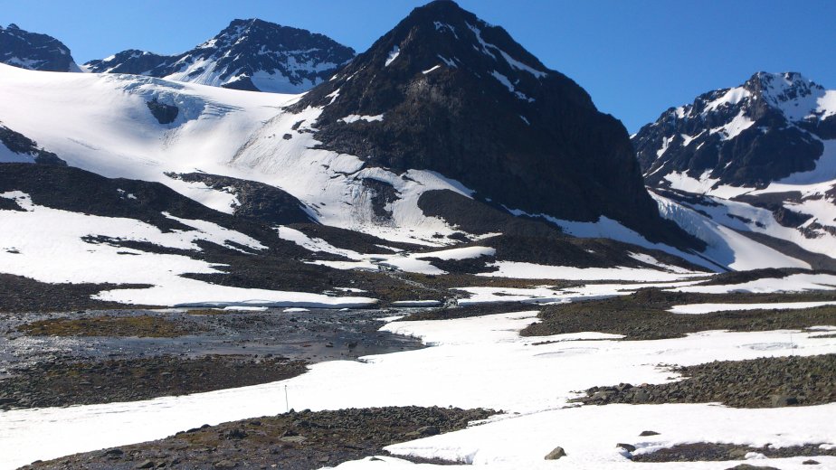Glaciär i Kebnekaise
