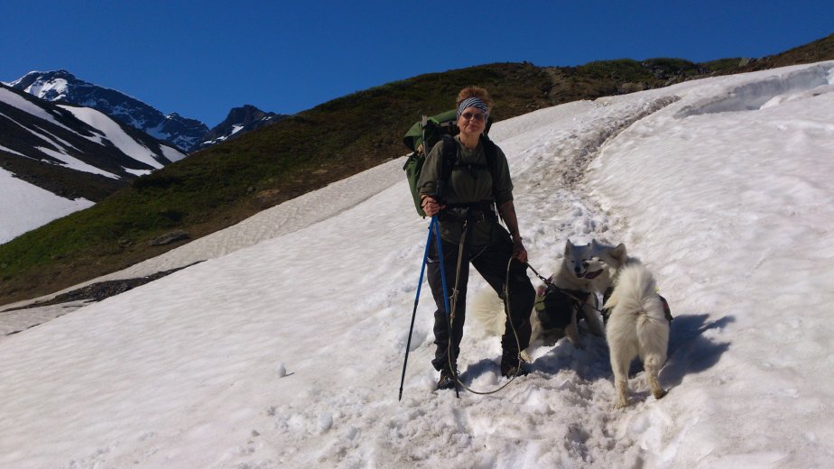Jag med Telma,Litoja på klövjetur i Kebnekaise
